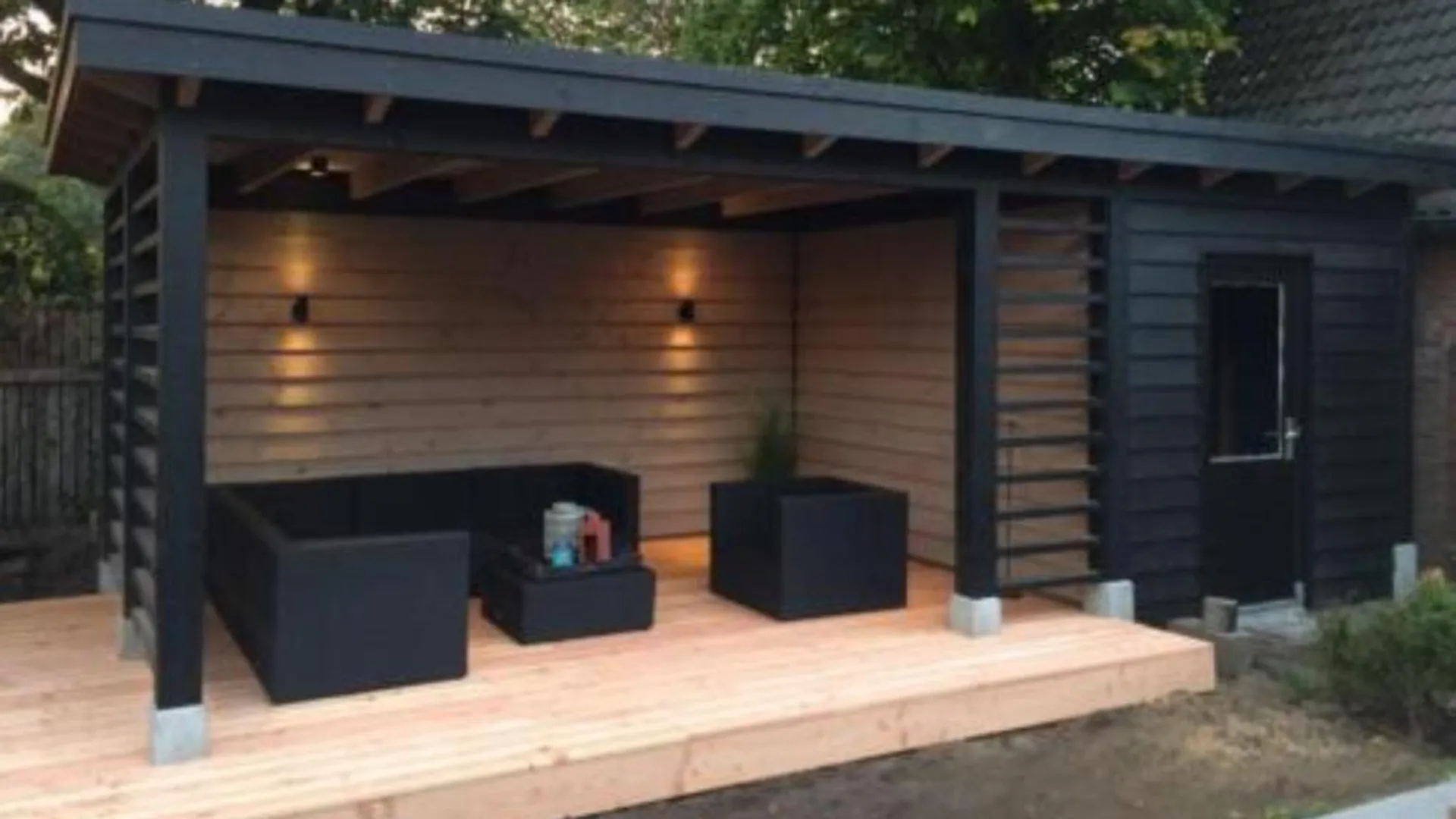 Douglas veranda constructie in massief hout